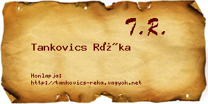 Tankovics Réka névjegykártya