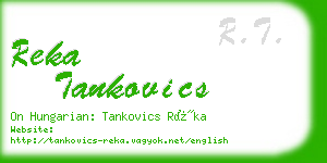 reka tankovics business card